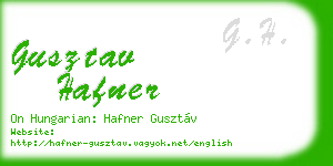 gusztav hafner business card