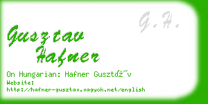 gusztav hafner business card